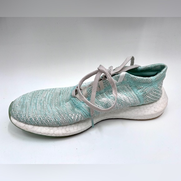 Adidas Pureboost Go Womens Size 8 Shoes Green Mint Knit Running Sneakers - Picture 10 of 15